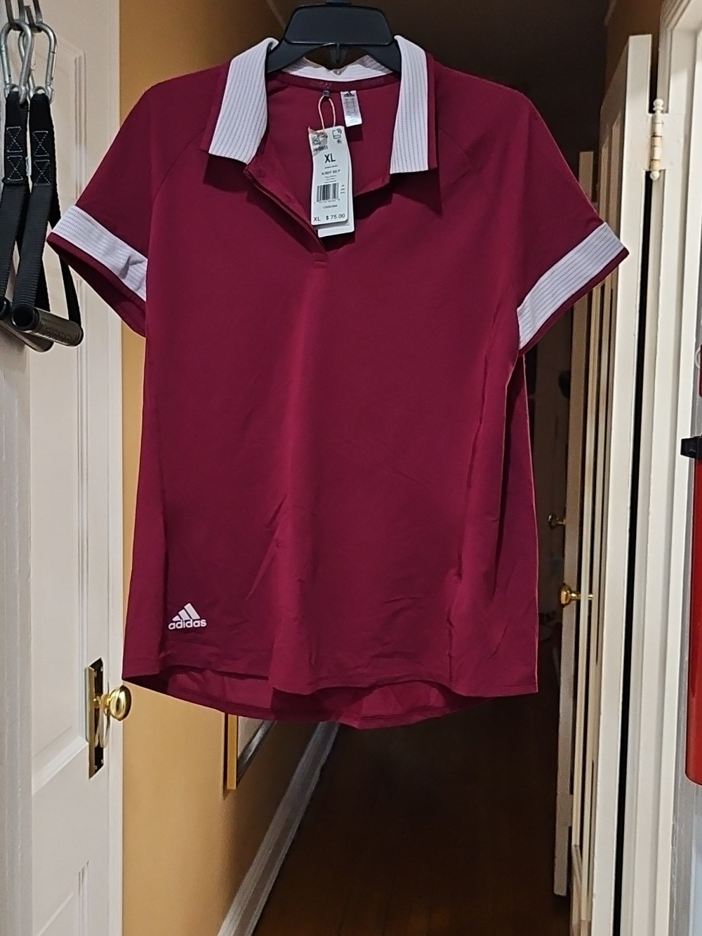 adidas Berry Polo with White Trim